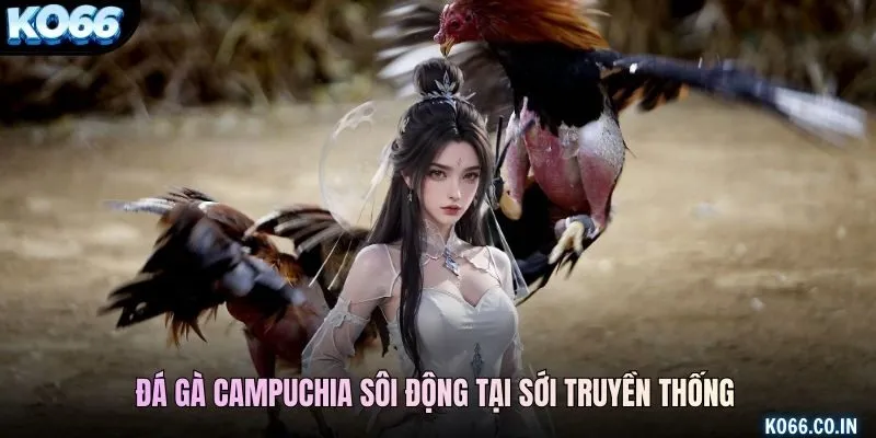 Đá gà Campuchia sôi động tại sới truyền thống