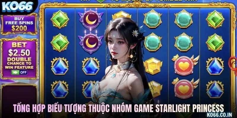 Tổng hợp biểu tượng thuộc các nhóm trong game starlight princess